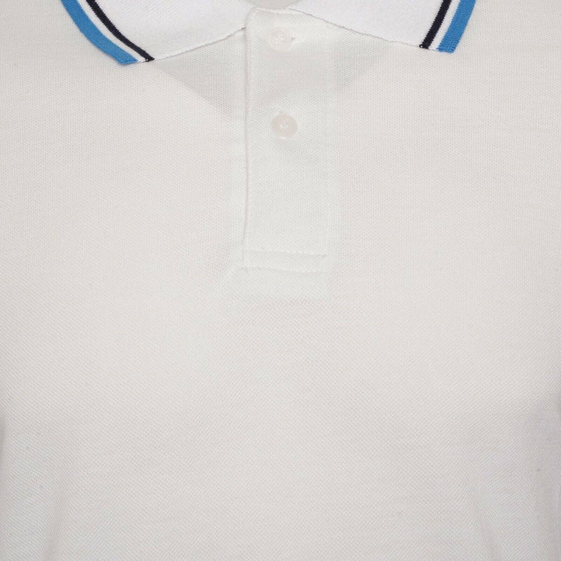 Mens Polo Shirt Top Men Striped Collar & Sleeves Tipping T-Shirt Summer Shirts Casual Gym Wear Pique Tops - Georgio Peviani