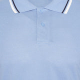 Mens Polo Shirt Top Men Striped Collar & Sleeves Tipping T-Shirt Summer Shirts Casual Gym Wear Pique Tops - Georgio Peviani