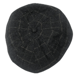 Mens 8 Panel Hat Peaky Blinders Flat Cap Newsboy Herringbone Tweed Baker Boy Gatsby Wool Hat - Georgio Peviani