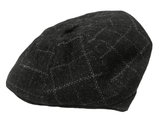 Mens 8 Panel Hat Peaky Blinders Flat Cap Newsboy Herringbone Tweed Baker Boy Gatsby Wool Hat - Georgio Peviani