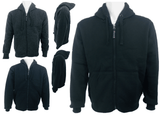 Mens Hooded Sweatshirt Men Full Zip Up Plain Hoodie Adult Fleece Zipper Hoody Top - Georgio Peviani
