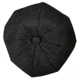 Mens Peaky Blinders Hat Newsboy Flat Cap Herringbone Tweed Wool Baker Boy Gatsby - Georgio Peviani