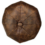 Mens PU Leather Newsboy Cap 8 Panel Flat Cap Gatsby Baker Boy Cabbie Peaky Hat - Georgio Peviani