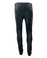 Mens Denim Jeans Georgio Peviani Slim Fit Ripped Soft Stretch Men Biker Pants - Georgio Peviani