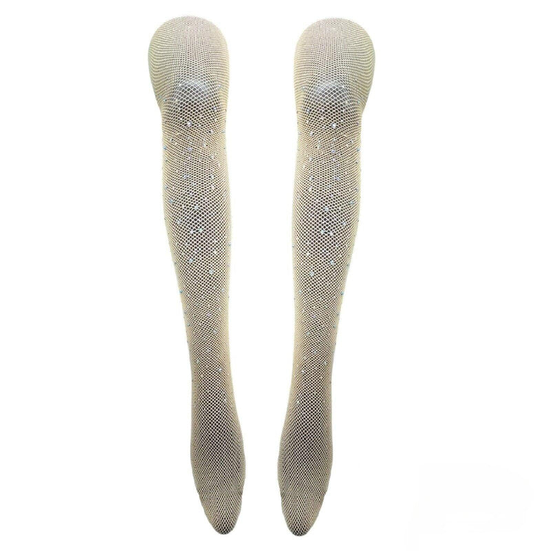 Ladies Diamond Tights Women Sexy Stocking Vintage Pop Comic Long Over Knee Socks - Georgio Peviani