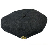 Mens Peaky Blinders Hat Newsboy Flat Cap Herringbone Tweed Wool Baker Boy Gatsby - Georgio Peviani