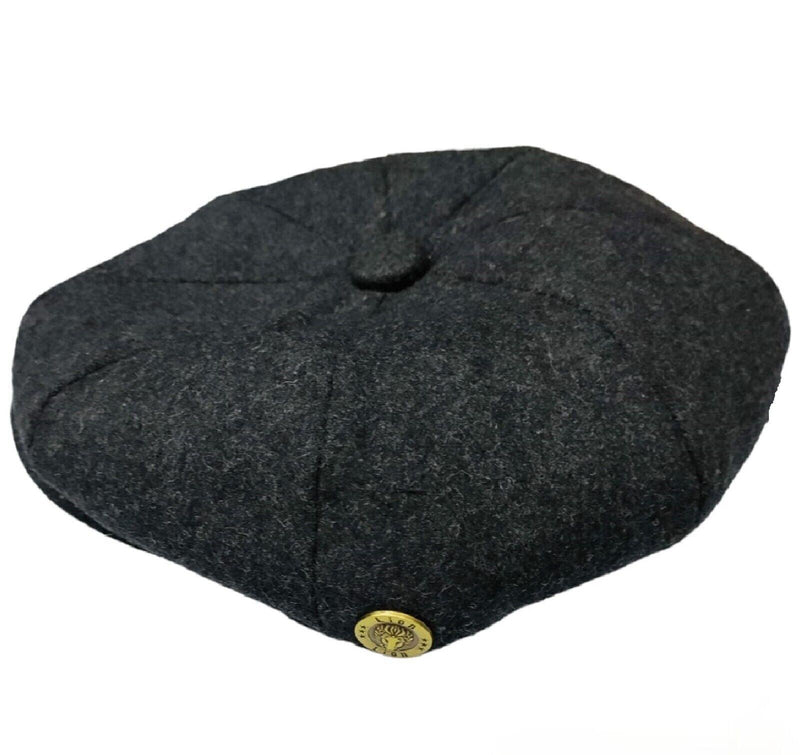 Mens Peaky Blinders Hat Newsboy Flat Cap Herringbone Tweed Wool Baker Boy Gatsby - Georgio Peviani