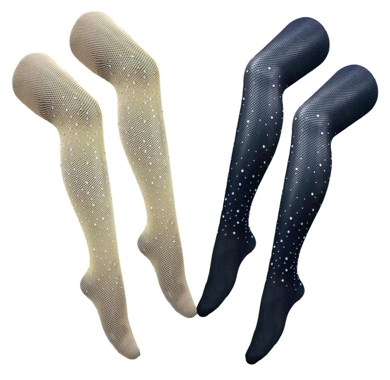 Ladies Diamond Tights Women Sexy Stocking Vintage Pop Comic Long Over Knee Socks - Georgio Peviani