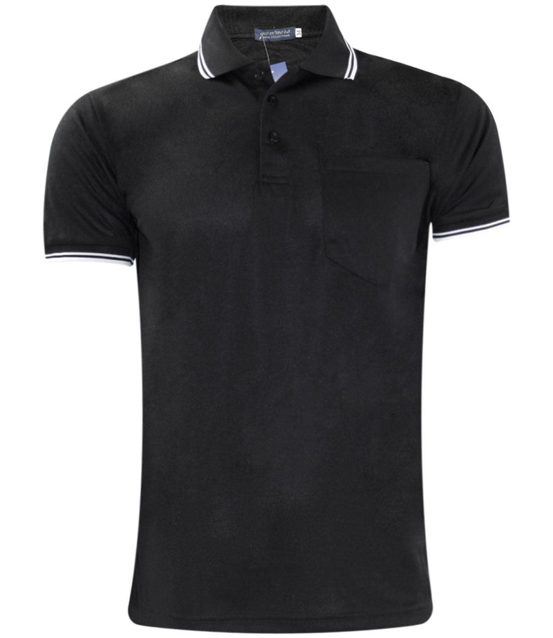 Mens Polo Shirt Cotton Pique Pocket Men Ribbed Tipping Collar PK T Shirt Summer Top Tee Gym Casual Wear