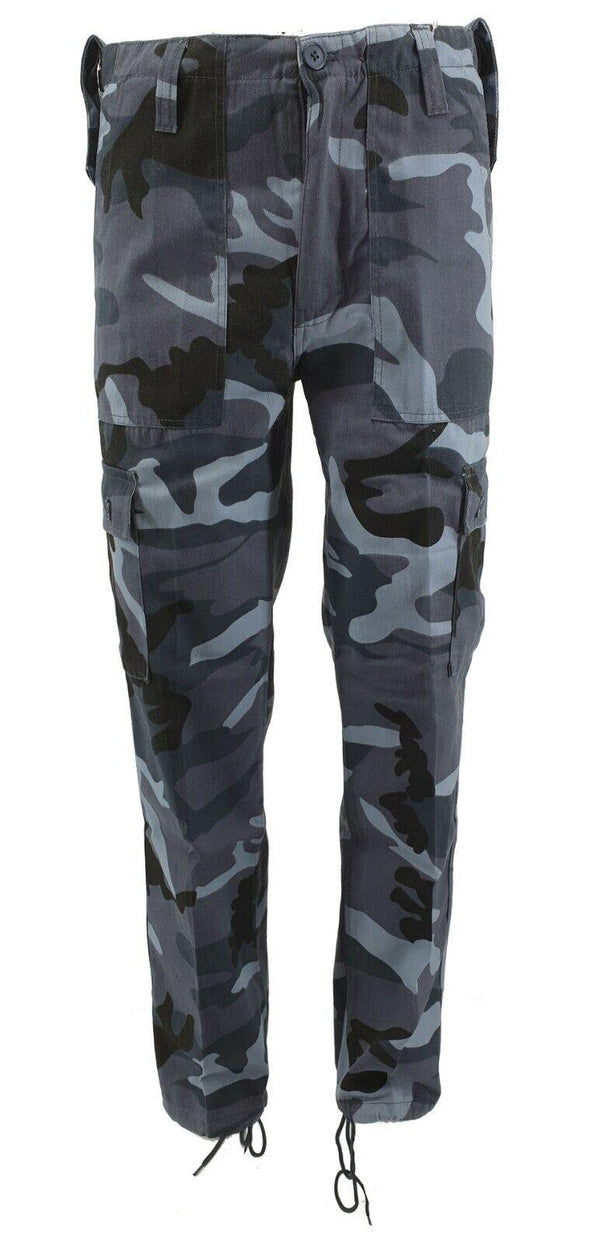 Mens Blue Army Cargo Trouser Urban Combat Military Trousers Camouflage Pants Casual UK 30-44 - Georgio Peviani