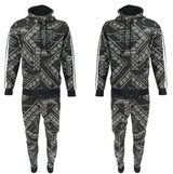 Men Tracksuit 2ps Set Tim Bottoms Joggers Bandana Print Urban Hip Hop Top Outfit - Georgio Peviani