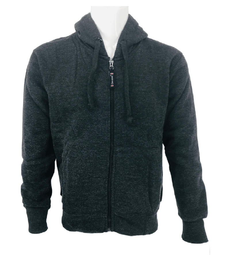 Mens Hooded Sweatshirt Men Full Zip Up Plain Hoodie Adult Fleece Zipper Hoody Top - Georgio Peviani