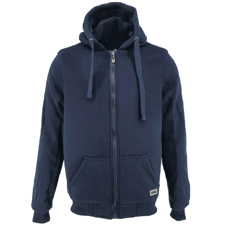 Fleece Fur Hoodie Winter Men Zipped Hoody Plain Sweatshirt Pullover Hooded M-XXL - Georgio Peviani