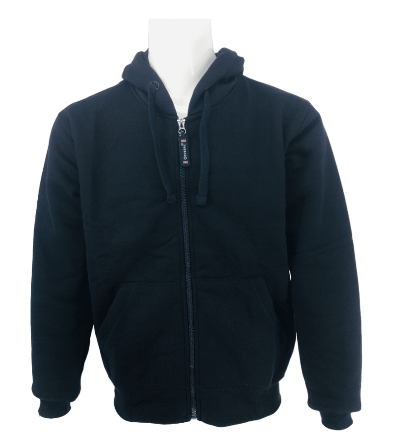 Mens Hooded Sweatshirt Men Full Zip Up Plain Hoodie Adult Fleece Zipper Hoody Top - Georgio Peviani