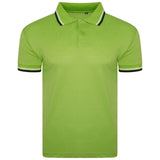 Mens Polo Shirt Top Men Striped Collar & Sleeves Tipping T-Shirt Summer Shirts Casual Gym Wear Pique Tops - Georgio Peviani