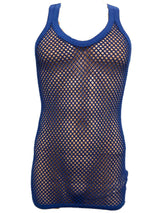 Mens Original Pendeen Vest Men Rasta Mesh Fishnet String Top Cotton Summer Gym Wear - Georgio Peviani