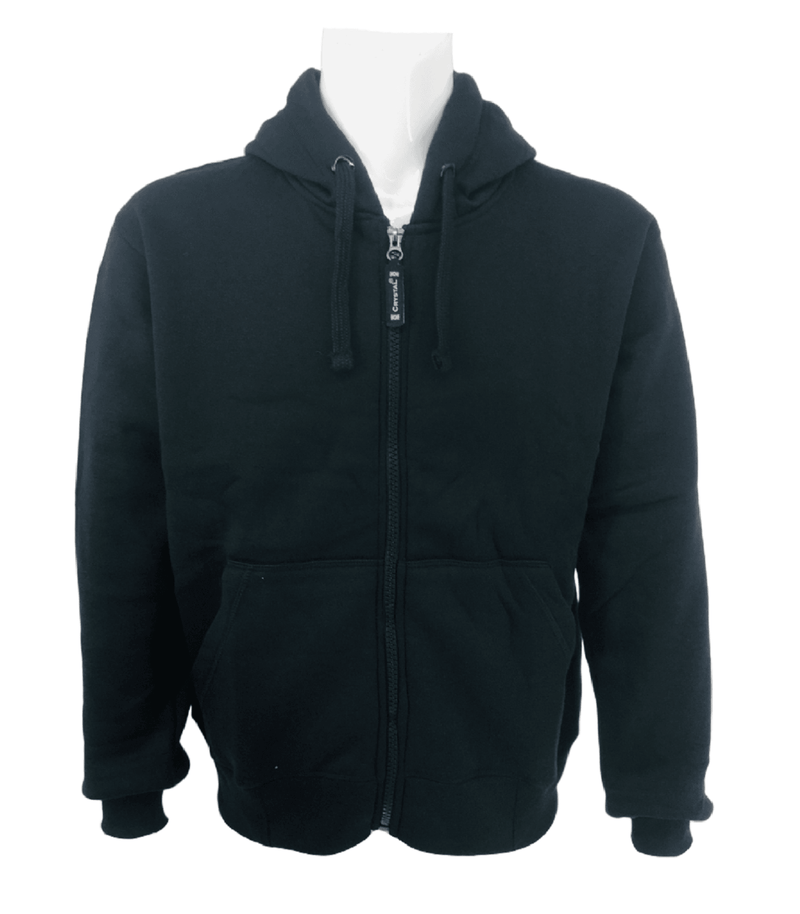 Mens Hooded Sweatshirt Men Full Zip Up Plain Hoodie Adult Fleece Zipper Hoody Top - Georgio Peviani