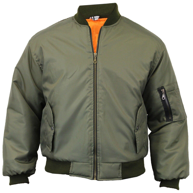 Mens Bomber Jacket Ma1 Army Pilot Biker Military Security Padded Harrington Coat Vintage Jackets Coats - Georgio Peviani