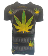 Men’s T Shirts Leaf Weed Cannabis Top Urban Hip Hop Tee Men Marijuana Ganja Shirt - Georgio Peviani