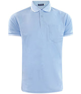 Mens Polo Shirt Cotton Pique Pocket Men Ribbed Tipping Collar PK T Shirt Summer Top Tee Gym Casual Wear