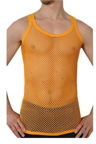 Mens Original Pendeen Vest Men Rasta Mesh Fishnet String Top Cotton Summer Gym Wear - Georgio Peviani