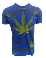 Men’s T Shirts Leaf Weed Cannabis Top Urban Hip Hop Tee Men Marijuana Ganja Shirt - Georgio Peviani