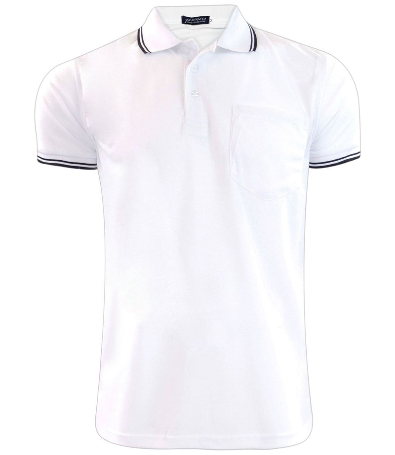 Mens Polo Shirt Cotton Pique Pocket Men Ribbed Tipping Collar PK T Shirt Summer Top Tee Gym Casual Wear