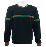 Mens Striped Sweatshirt Jumper Men Fleece Sweater Knitwear Pullover Long Sleeve Warm Winter Jersey Top S-2XL - Georgio Peviani