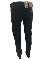 Men's Black Ripped Carrot Fit Jeans Peviani Designer Slim Patchwork Biker Denim Trouser Jeans Pants - Georgio Peviani