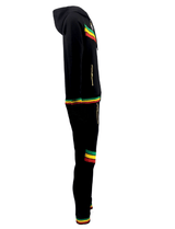 Mens Tracksuit 2 Piece Zipper Rasta Multicolour Men's Matching Sweatshirts Sweatpants Athletic Hoodie & Joggers Zip Pants Bottoms Track Suit - Georgio Peviani