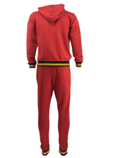 Mens Tracksuit 2 Piece Zipper Rasta Multicolour Men's Matching Sweatshirts Sweatpants Athletic Hoodie & Joggers Zip Pants Bottoms Track Suit - Georgio Peviani