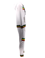 Mens Tracksuit 2 Piece Zipper Rasta Multicolour Men's Matching Sweatshirts Sweatpants Athletic Hoodie & Joggers Zip Pants Bottoms Track Suit - Georgio Peviani