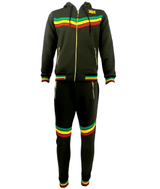 Mens Tracksuit 2 Piece Zipper Rasta Multicolour Men's Matching Sweatshirts Sweatpants Athletic Hoodie & Joggers Zip Pants Bottoms Track Suit - Georgio Peviani