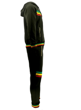 Mens Tracksuit 2 Piece Zipper Rasta Multicolour Men's Matching Sweatshirts Sweatpants Athletic Hoodie & Joggers Zip Pants Bottoms Track Suit - Georgio Peviani