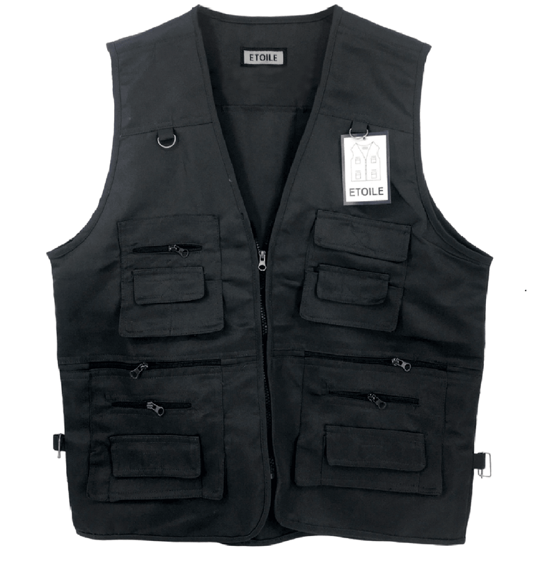 Mens Vest Waistcoat Utility Multi Pocket Workwear Body Warmer Gillet Fisherman - Georgio Peviani