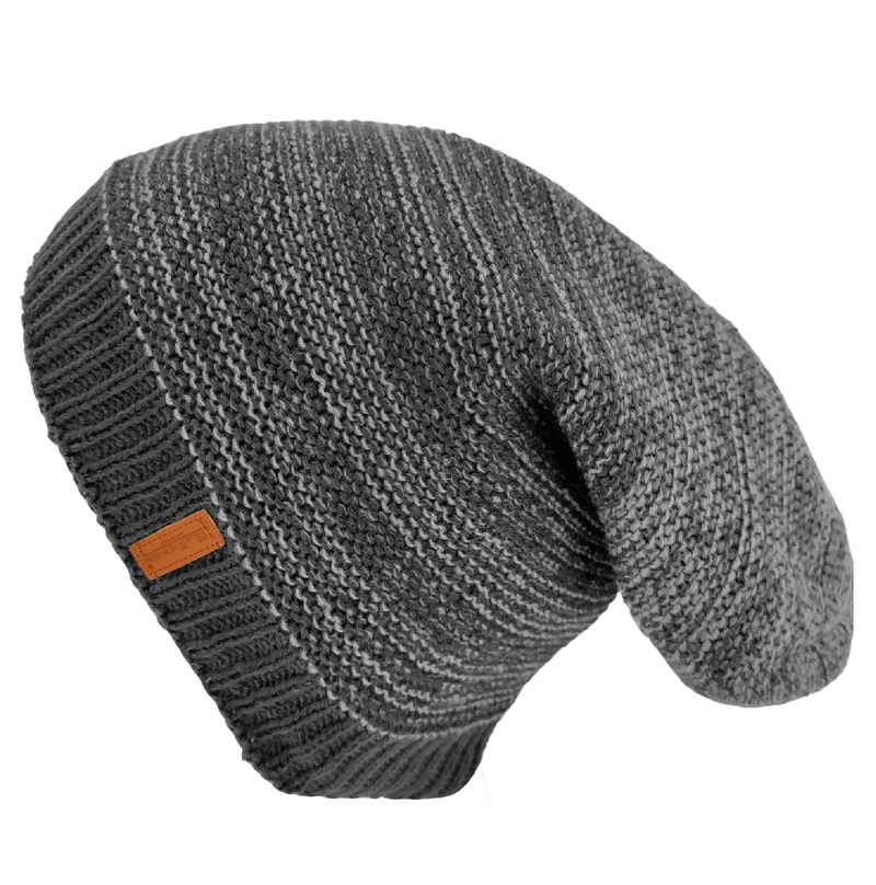Mens Ladies Knitted Woolly Winter Slouch Beanie Hat Cap One Size Skateboard Warm Hats - Georgio Peviani
