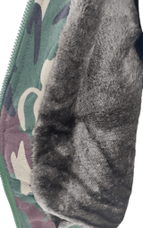 Mens Camouflage Hoodie Fur Lined Full Zip Army Camo Military Sherpa Hooded Men Warm Winter Jacket M - 3XL - Georgio Peviani