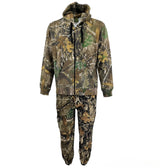 Mens Jungle Print Tracksuit 2pcs Full Set Trouser Hoodie Hunting Combat Sweat