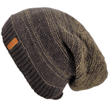 Mens Ladies Knitted Woolly Winter Slouch Beanie Hat Cap One Size Skateboard Warm Hats - Georgio Peviani