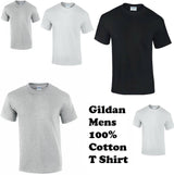 Mens Plain Top Shirt Gildan Cotton Crew Neck Top Unisex Short Sleeve T-Shirt S-2XL - Georgio Peviani