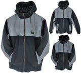 Mens Fleece Jacket Men Warm Winter Two Tone Hooded Zip Up Hoodie Bomber Jackets Work & Casual Soft Coat - Georgio Peviani