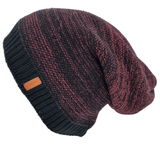 Mens Ladies Knitted Woolly Winter Slouch Beanie Hat Cap One Size Skateboard Warm Hats - Georgio Peviani