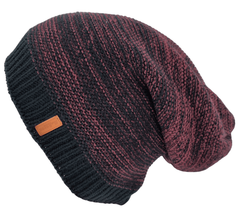 Mens Ladies Knitted Woolly Winter Slouch Beanie Hat Cap One Size Skateboard Warm Hats - Georgio Peviani