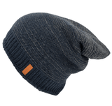 Mens Ladies Knitted Woolly Winter Slouch Beanie Hat Cap One Size Skateboard Warm Hats - Georgio Peviani