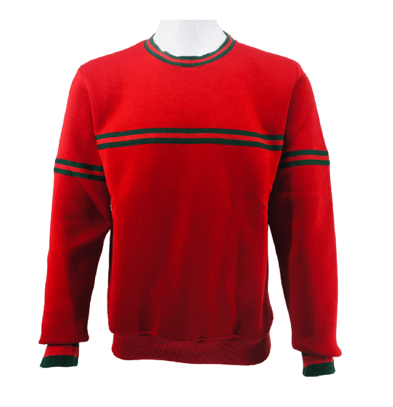 Mens Striped Sweatshirt Jumper Men Fleece Sweater Knitwear Pullover Long Sleeve Warm Winter Jersey Top S-2XL - Georgio Peviani