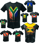 Men’s T Shirt National Flag Print Shirt Cotton Summer Men Time Is Money Tee Tops - Georgio Peviani