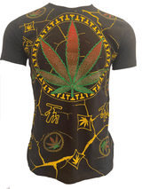 Men’s Ganja Leaf T Shirts Weed Cannabis Top Urban Hip Hop Tee Men Summer Marijuana Shirt T-Shirt - Georgio Peviani