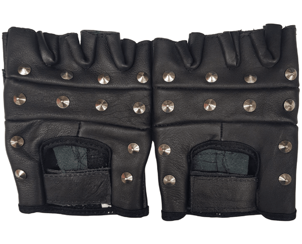 Mens Black Stud Leather Gloves Womens Studded Leather Gloves Winter Season Gloves Unusual Gifts Punk Gothic Driving Cycling Party Gloves - Georgio Peviani