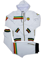 Mens Rasta Tracksuit 2 Piece Zipper Multicolour Men's Matching Sweatshirts Sweatpants Athletic Hoodie & Joggers Zip Pants Bottoms Track Suit (Rasta Lion)