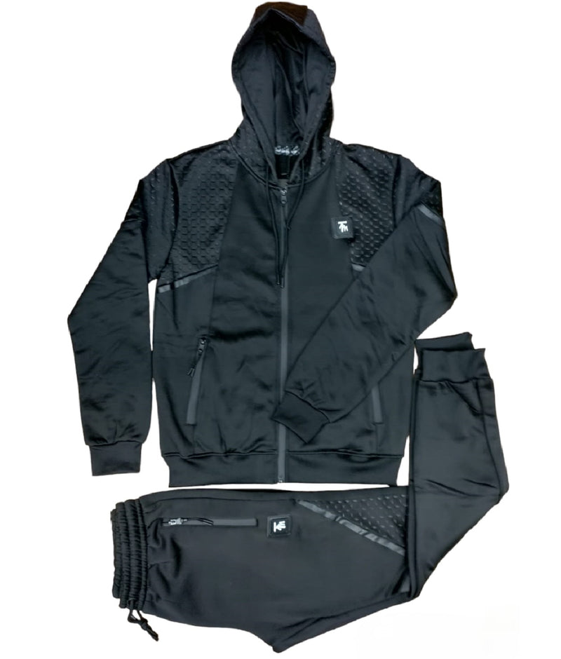 Mens Black Time Is Money Tracksuit 2 Piece Set Men Urban Hoodie & Joggers Zip Pants Matching Sweatshirts Sweatpants Hoodie & Joggers Bottoms